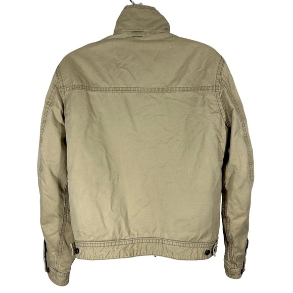 ABERCROMBIE & FITCH Men’s Distressed Vintage Tweed Jacket Medium Military Field - Picture 3 of 14